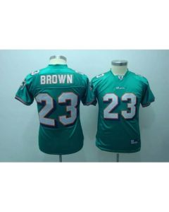 Dolphins #23 Ronnie Brown Green Stitched Youth NFL Jersey