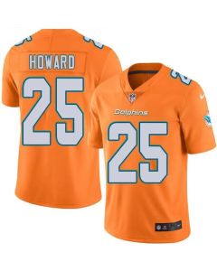 Dolphins #25 Xavien Howard Orange Men's Stitched NFL Limited Rush Jersey