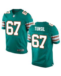Dolphins #67 Laremy Tunsil Aqua Green Alternate Men's Stitched NFL Elite Jersey