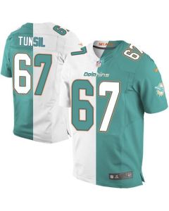 Dolphins #67 Laremy Tunsil Aqua Green/White Men's Stitched NFL Elite Split Jersey