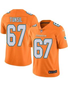 Dolphins #67 Laremy Tunsil Orange Men's Stitched NFL Limited Rush Jersey