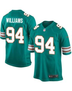 Dolphins #94 Mario Williams Aqua Green Alternate Youth Stitched NFL Elite Jersey