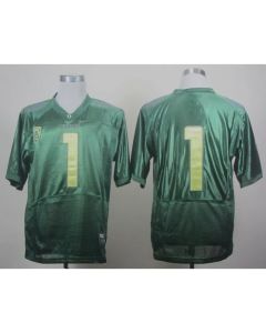 Ducks #1 Fan Green With PAC-12 Patch Stitched NCAA Jersey