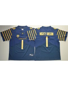 Ducks #1 Mighty Oregon Navy Blue Webfoots 100th Rose Bowl Game Elite Stitched NCAA Jersey