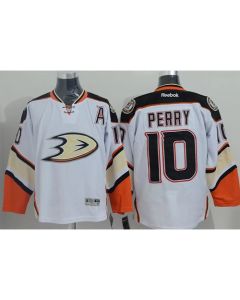 Ducks #10 Corey Perry White New Road Stitched NHL Jersey