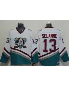 Ducks #13 Teemu Selanne White CCM Throwback Stitched NHL Jersey
