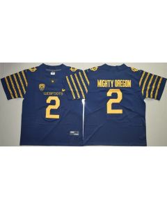 Ducks #2 Mighty Oregon Navy Blue Webfoots 100th Rose Bowl Game Elite Stitched NCAA Jersey