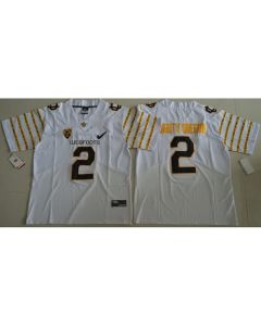Ducks #2 Mighty Oregon White Webfoots 100th Rose Bowl Game Elite Stitched NCAA Jersey