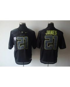 Ducks #21 LaMichael James Black Stitched NCAA Jersey