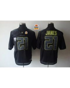 Ducks #21 LaMichael James Black Tostitos Fiesta Bowl Stitched NCAA Jersey