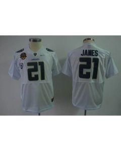 Ducks #21 LaMichael James White Stitched Youth NCAA Jersey