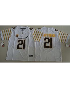 Ducks #21 Mighty Oregon White Webfoots 100th Rose Bowl Game Elite Stitched NCAA Jersey