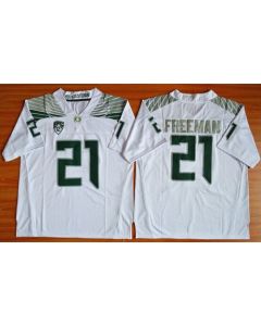 Ducks #21 Royce Freeman White Limited Stitched NCAA Jersey