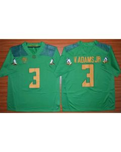 Ducks #3 Vernon Adams Jr. Green Stitched NCAA Jersey