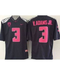 Ducks #3 Vernon Adams Jr. Olive Black Limited Stitched NCAA Jersey