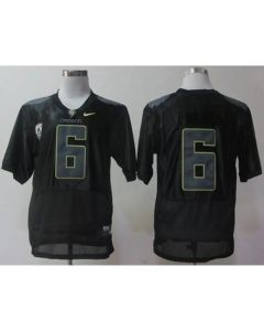Ducks #6 Charles Nelson Black Combat Stitched NCAA Jersey