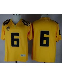 Ducks #6 Charles Nelson Yellow Limited Stitched NCAA Jersey