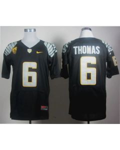 Ducks #6 De'Anthony Thomas Black Elite PAC-12 Patch Stitched NCAA Jersey