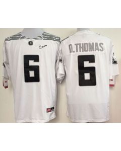 Ducks #6 De'Anthony Thomas White Diamond Quest Stitched NCAA Jersey