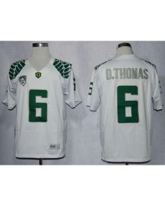 Ducks #6 De'Anthony Thomas White Limited Stitched NCAA Jersey