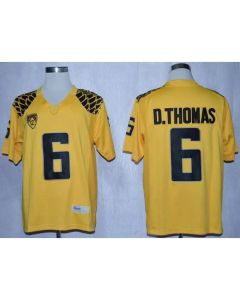 Ducks #6 De'Anthony Thomas Yellow Limited Stitched NCAA Jersey