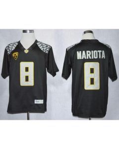 Ducks #8 Marcus Mariota Black Limited Stitched NCAA Jersey