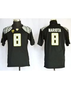 Ducks #8 Marcus Mariota Black Limited Stitched Youth NCAA Jersey