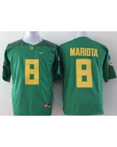 Ducks #8 Marcus Mariota Green Diamond Quest Stitched NCAA Jersey