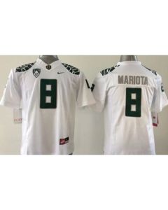 Ducks #8 Marcus Mariota White Limited Stitched Youth NCAA Jersey