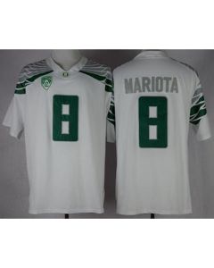 Ducks #8 Marcus Mariota White Mach Speed Limited Stitched NCAA Jersey