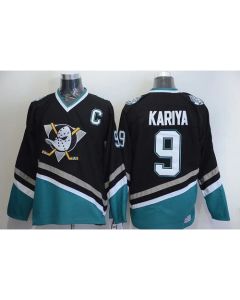 Ducks #9 Paul Kariya Black CCM Throwback Stitched NHL Jersey