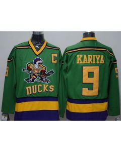 Ducks #9 Paul Kariya Green CCM Throwback Stitched NHL Jersey