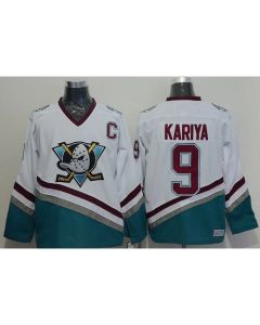 Ducks #9 Paul Kariya White CCM Throwback Stitched NHL Jersey