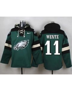 Eagles #11 Carson Wentz Midnight Green Player Pullover Hoodie