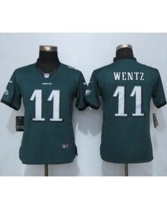 Eagles #11 Carson Wentz Midnight Green Team Color Women's Stitched NFL New Limited Jersey