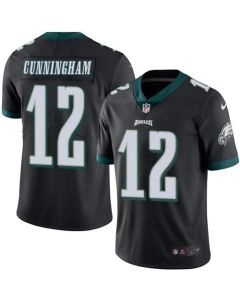 Eagles #12 Randall Cunningham Black Youth Stitched NFL Limited Rush Jersey