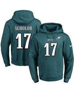Eagles #17 Nelson Agholor Midnight Green Name & Number Pullover NFL Hoodie
