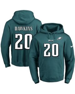 Eagles #20 Brian Dawkins Midnight Green Name & Number Pullover NFL Hoodie