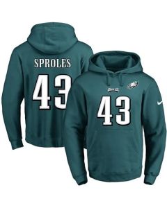 Eagles #43 Darren Sproles Midnight Green Name & Number Pullover NFL Hoodie