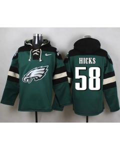 Eagles #58 Jordan Hicks Midnight Green Player Pullover NFL Hoodie