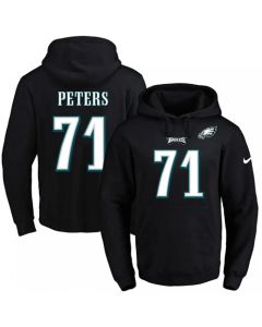 Eagles #71 Jason Peters Black Name & Number Pullover NFL Hoodie