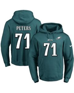 Eagles #71 Jason Peters Midnight Green Name & Number Pullover NFL Hoodie