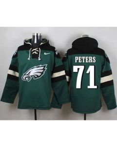 Eagles #71 Jason Peters Midnight Green Player Pullover NFL Hoodie