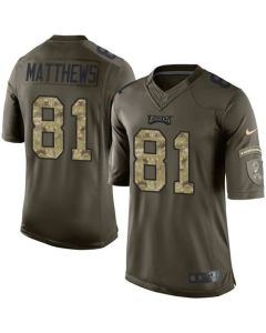 Eagles #81 Jordan Matthews Green Youth Stitched NFL Limited Salute to Service Jersey