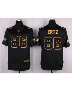 Eagles #86 Zach Ertz Black Men's Stitched NFL Elite Pro Line Gold Collection Jersey