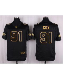 Eagles #91 Fletcher Cox Black Men's Stitched NFL Elite Pro Line Gold Collection Jersey