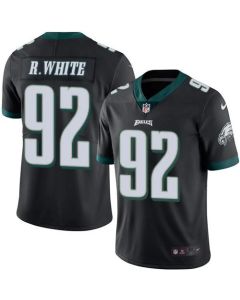 Eagles #92 Reggie White Black Men's Stitched NFL Limited Rush Jersey