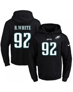 Eagles #92 Reggie White Black Name & Number Pullover NFL Hoodie