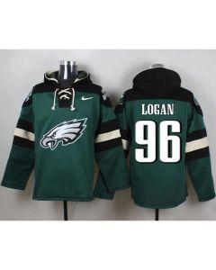 Eagles #96 Bennie Logan Midnight Green Player Pullover NFL Hoodie