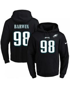 Eagles #98 Connor Barwin Black Name & Number Pullover NFL Hoodie